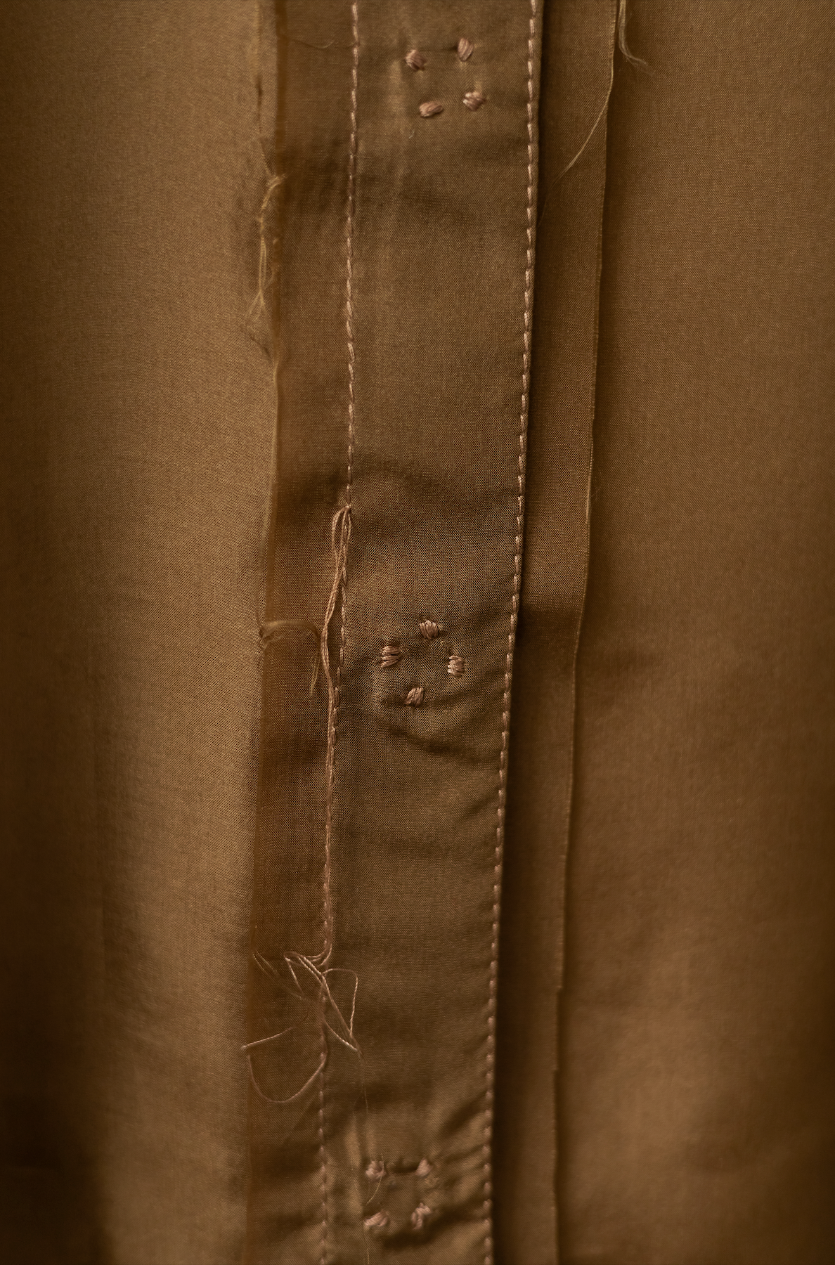 Terra Gathered-Sleeve Classic Shirt in Silk Organza