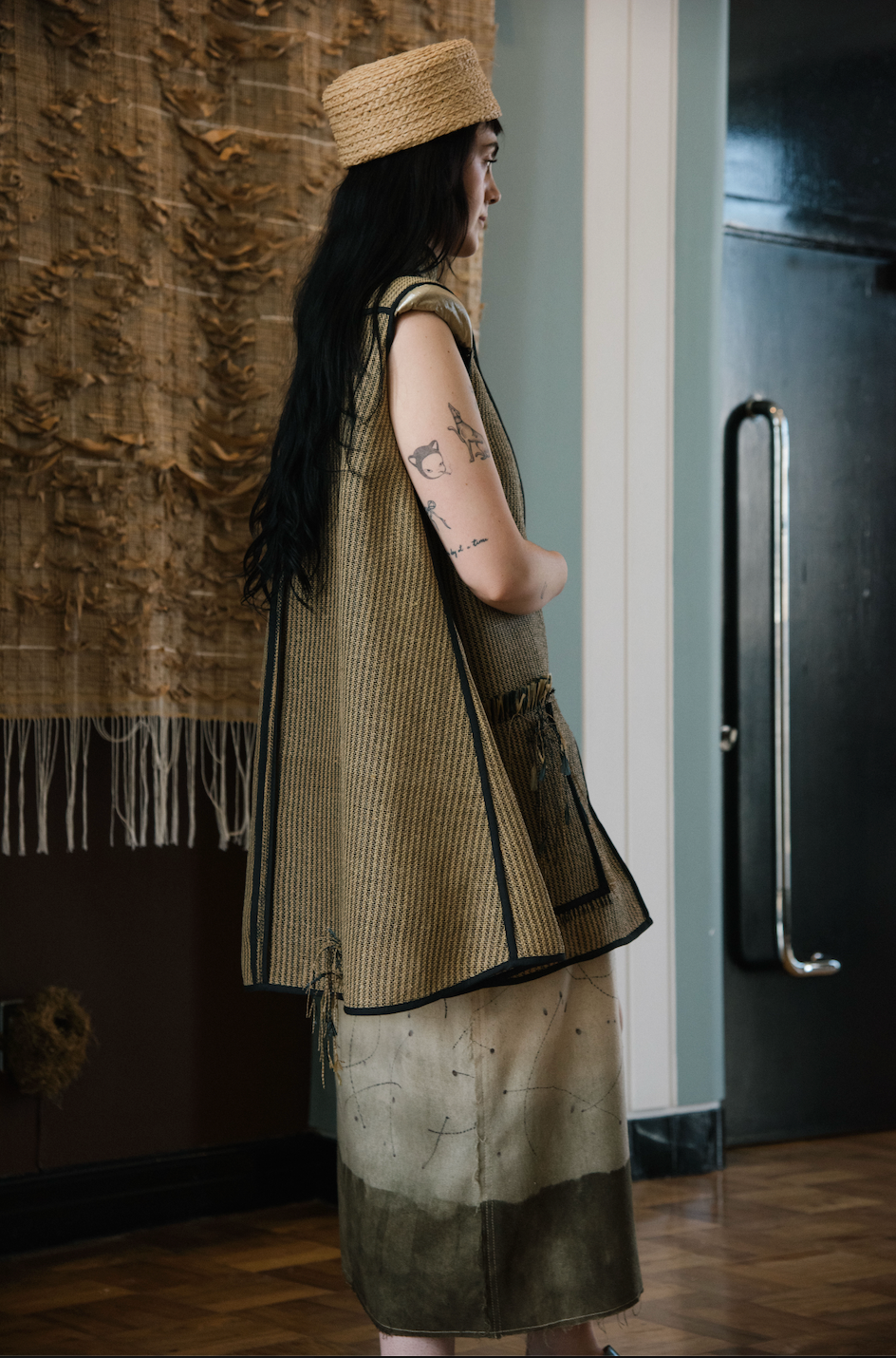 Raffia Sun Umbrella Dress