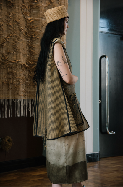 Raffia Sun Umbrella Dress