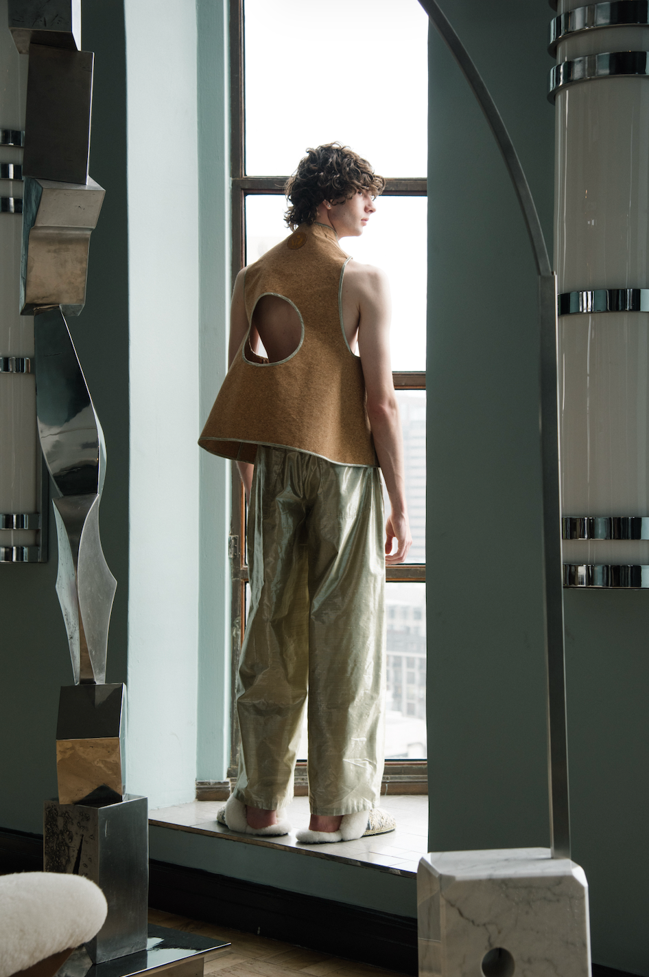 Midas Touch Signature Pants in Silk Lamé