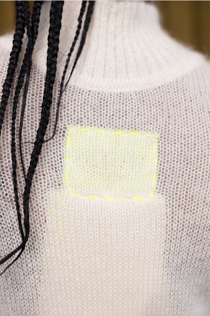 Opal Knitwear Racer Top in Wool Mohair