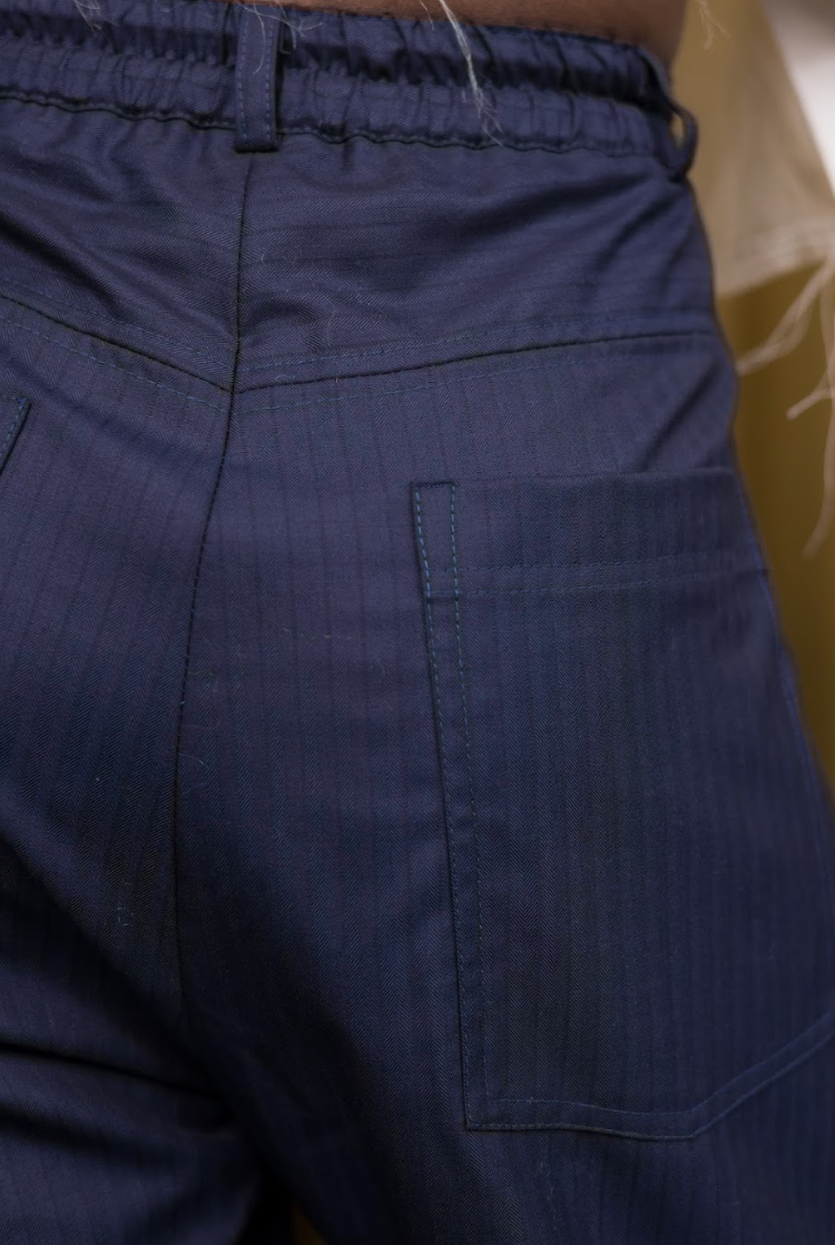 Signature Arch-Leg Pants with Embroidery