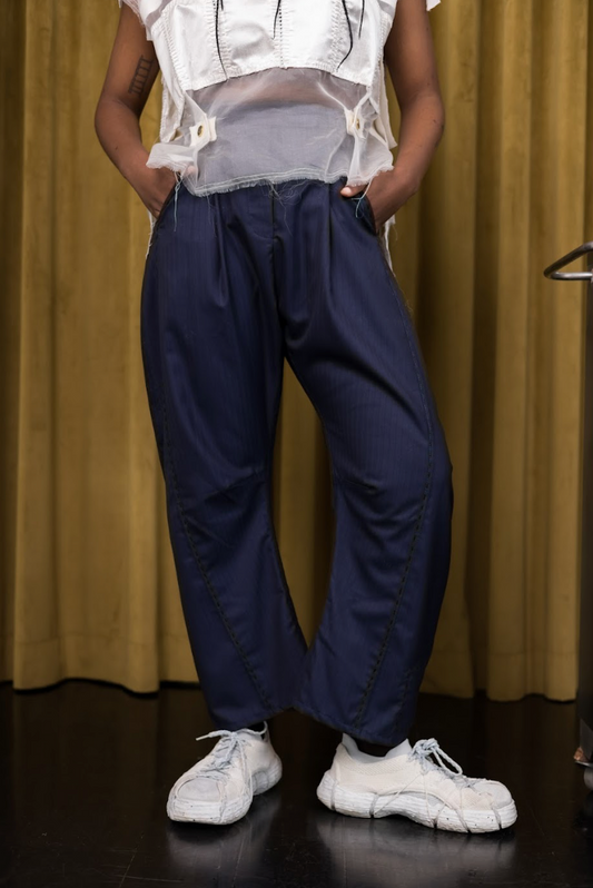 Signature Arch-Leg Pants with Embroidery
