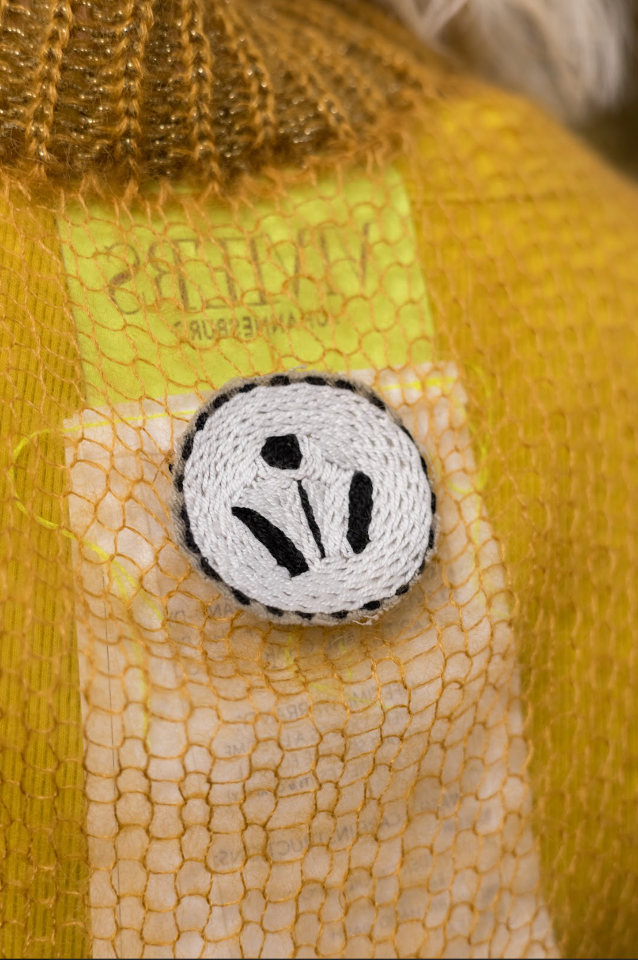 Golden Artisanal Silk Mohair Turtleneck Top