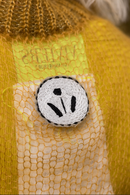 Golden Artisanal Silk Mohair Turtleneck Top