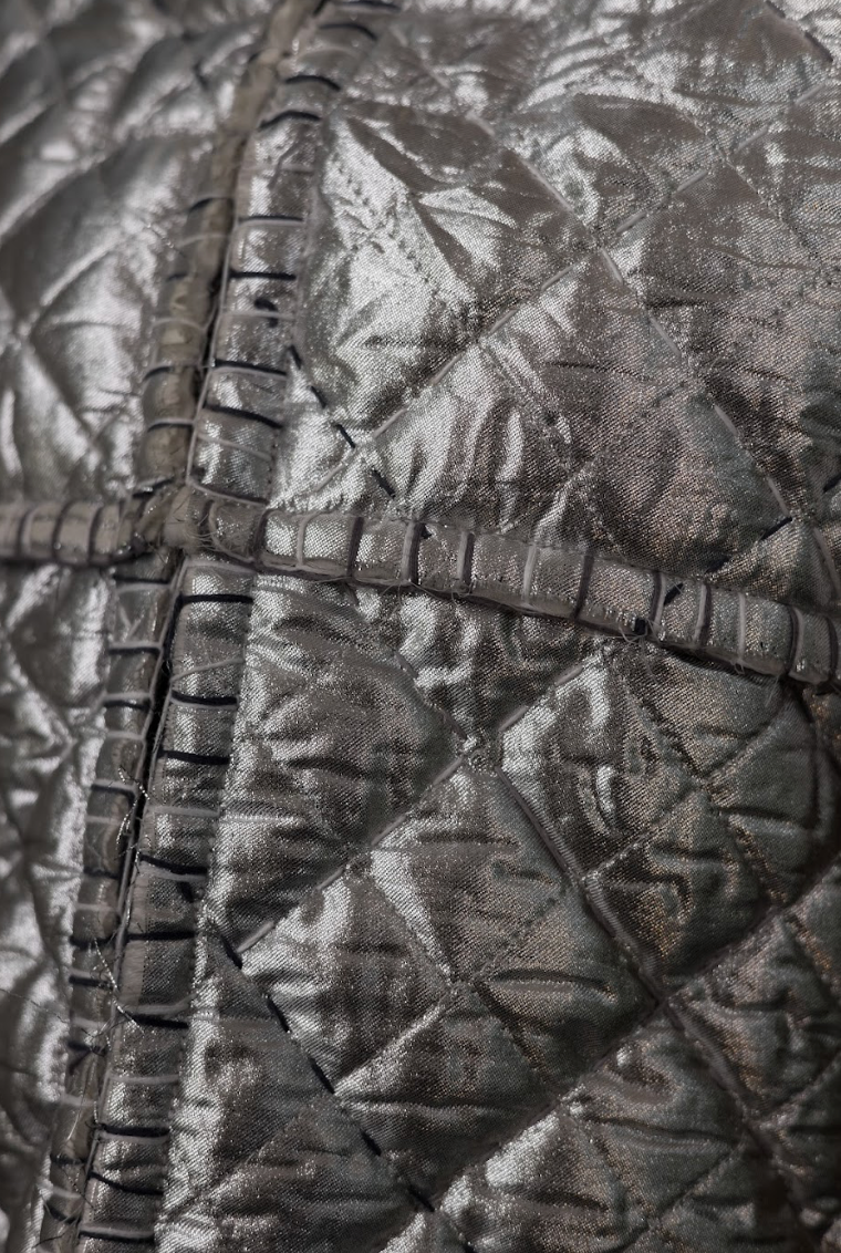 Reversible Sashiko Blanket Stitched Cocoon Jacket with 100% South African Wool Inner