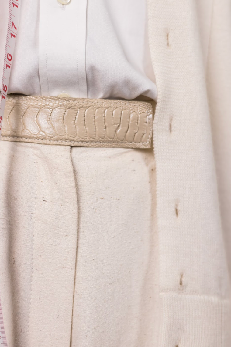 Ecru Reclaimed Silk Sculpted Signature Shorts