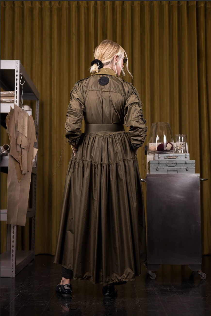 Greenwich Meridian Utility Maxi Dress in Couture Nylon Polyamide