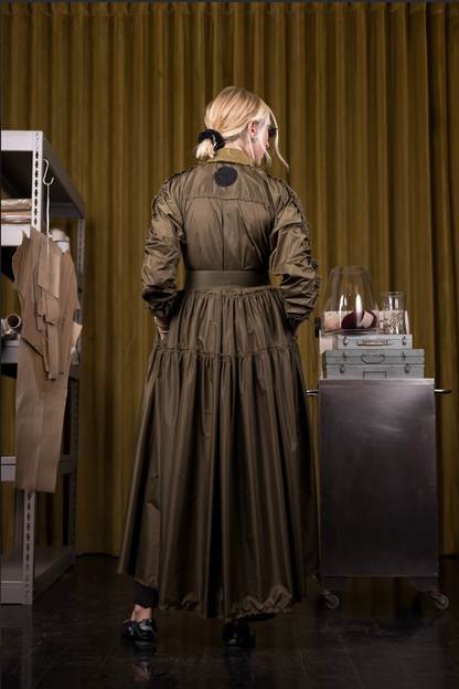 Greenwich Meridian Utility Maxi Dress in Couture Nylon Polyamide