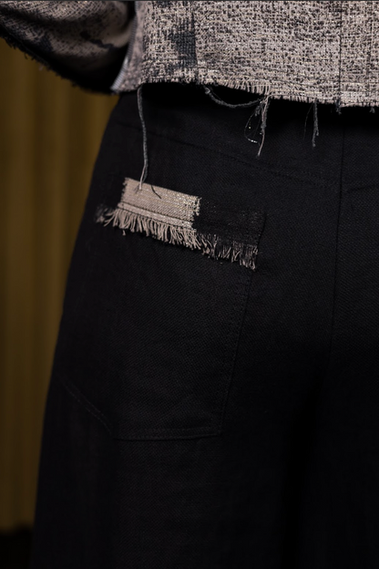 Sable Form Trapeze Pants in Linen