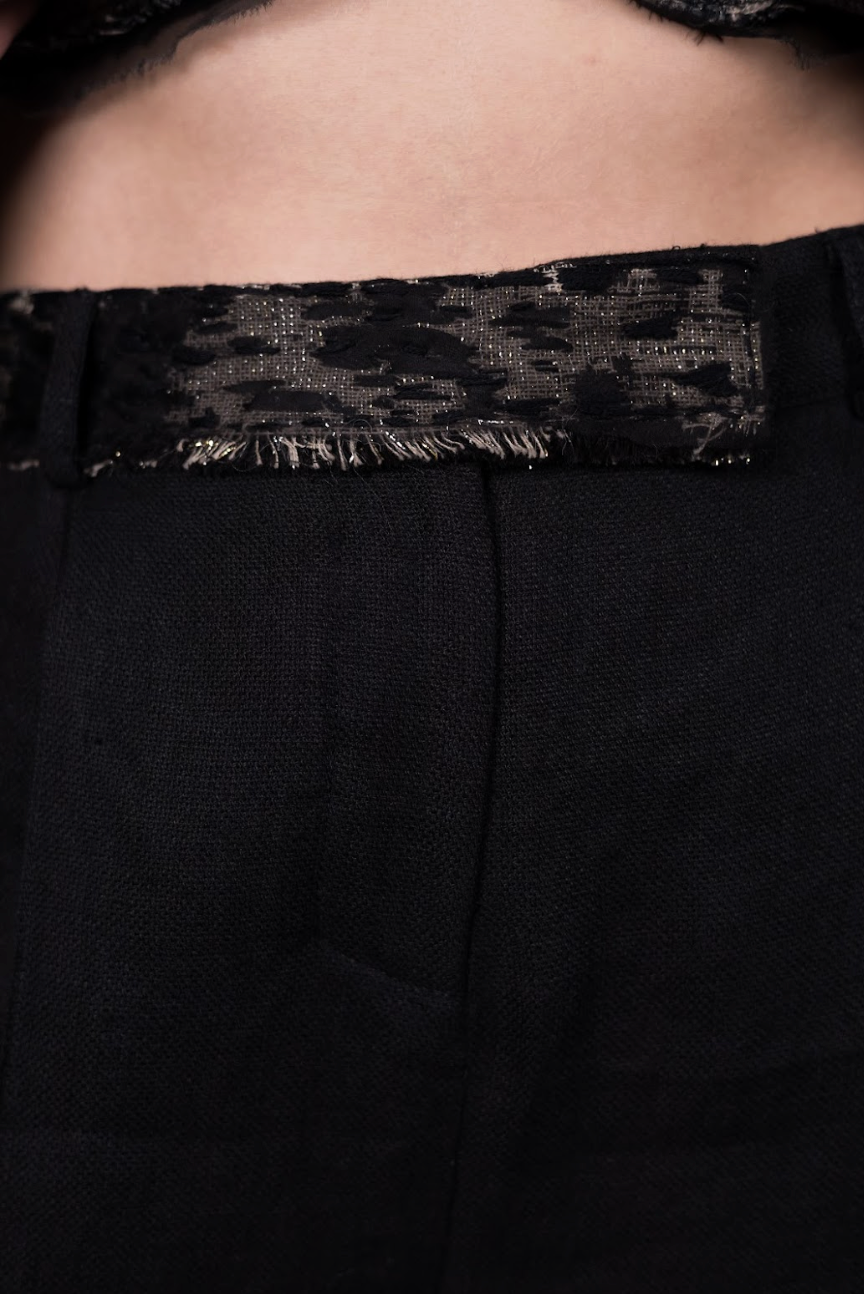 Sable Form Trapeze Pants in Linen