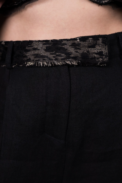 Sable Form Trapeze Pants in Linen