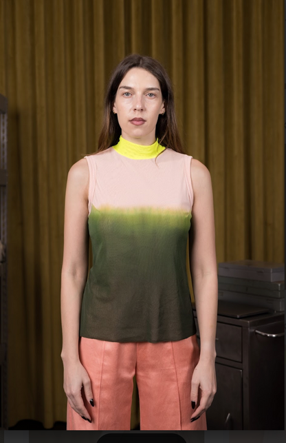 Cypress Gradient Hand-Dyed Stretch Sleeveless Signature Top