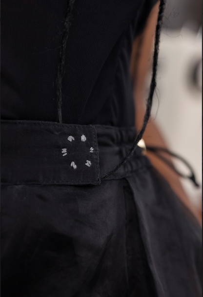 The Fold Pleated Skirt in Silk Organza