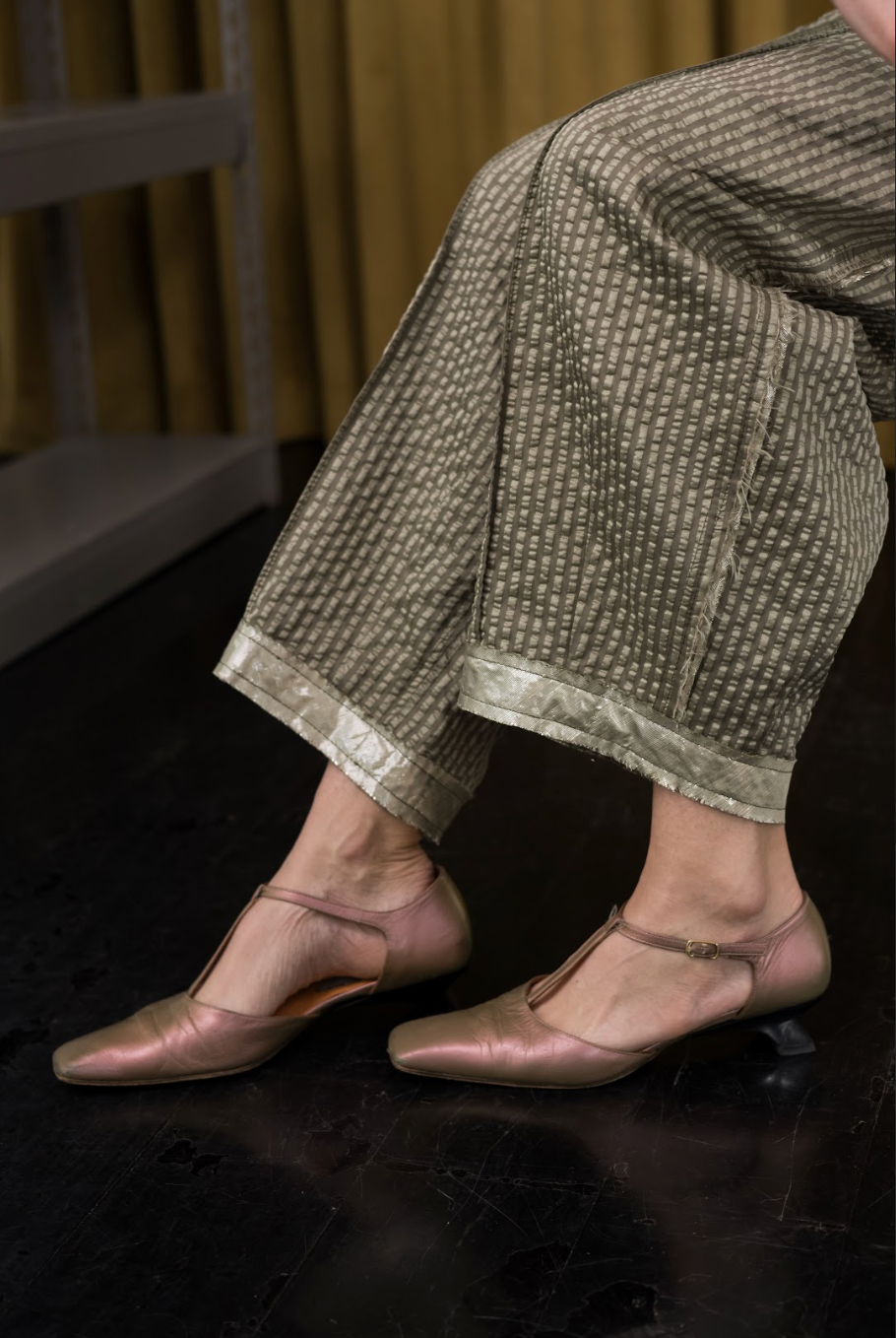Fractured Line Signature Pants in Couture Silk Blend