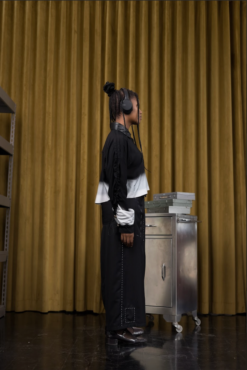 Crackle and Pop Utility Biker Shirt in Couture Viscose