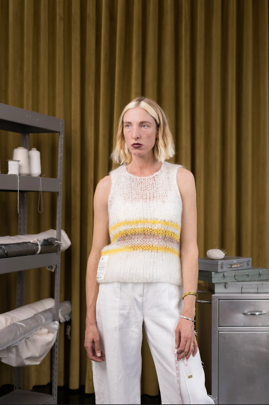 Thread Line Hand-Felted Knit Camisole