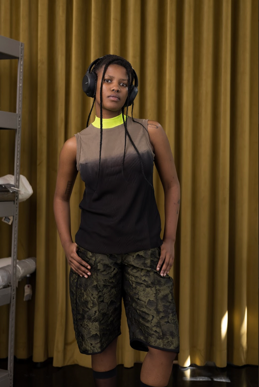 Midnight Sand Hand-Dyed Stretch Sleeveless Signature Top