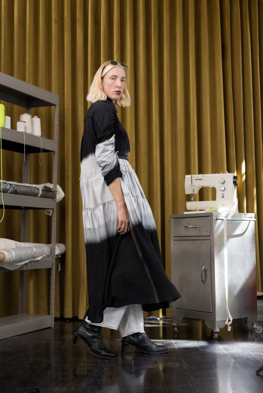 Crackle and Pop Utility Maxi Dress in Couture Viscose