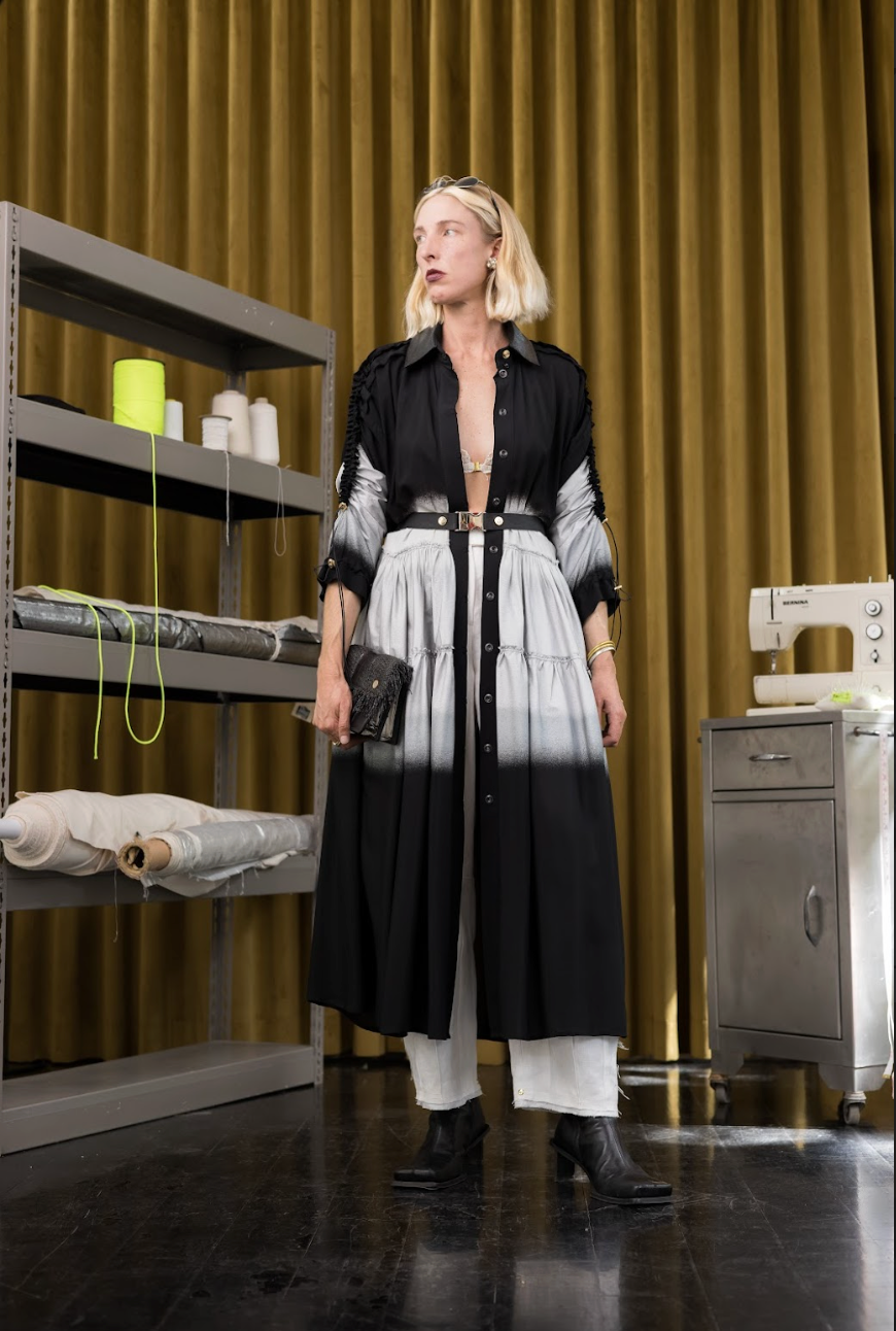 Crackle and Pop Utility Maxi Dress in Couture Viscose