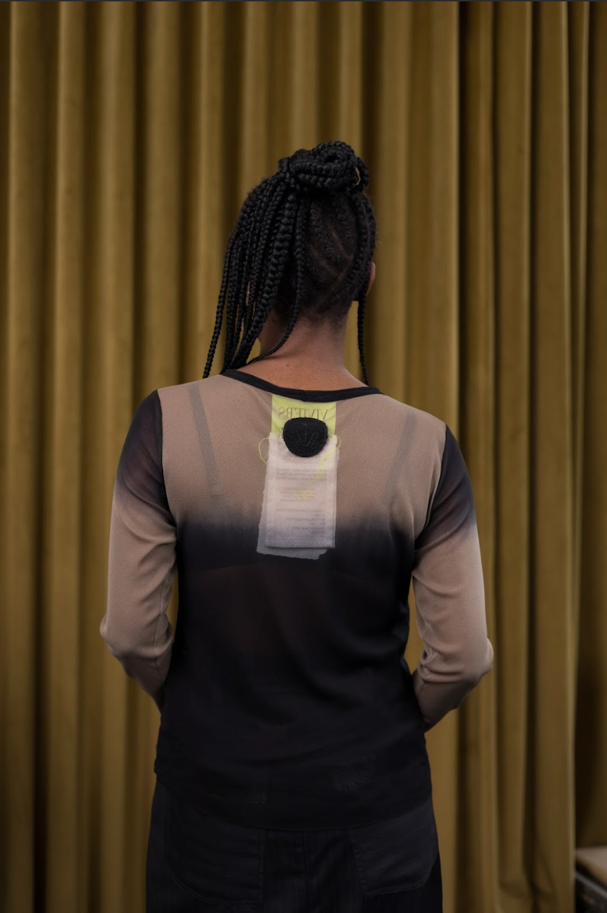 Midnight Sand Dyed Stretch Mesh Top