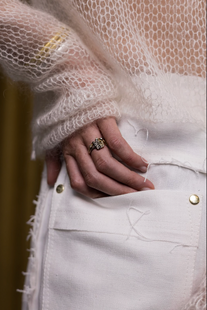 Clouds of Karoo Artisanal Silk Mohair Knitted Turtleneck Top