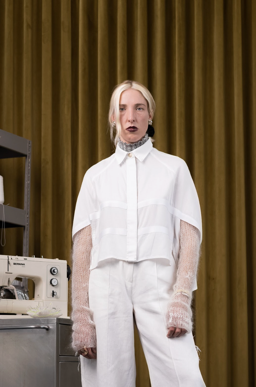 Rectilinear Cocoon Shirt in Egyptian Cotton