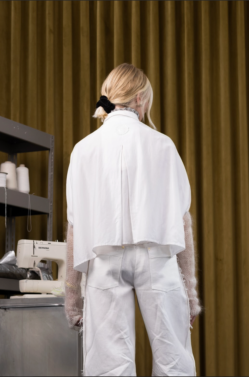 Rectilinear Cocoon Shirt in Egyptian Cotton