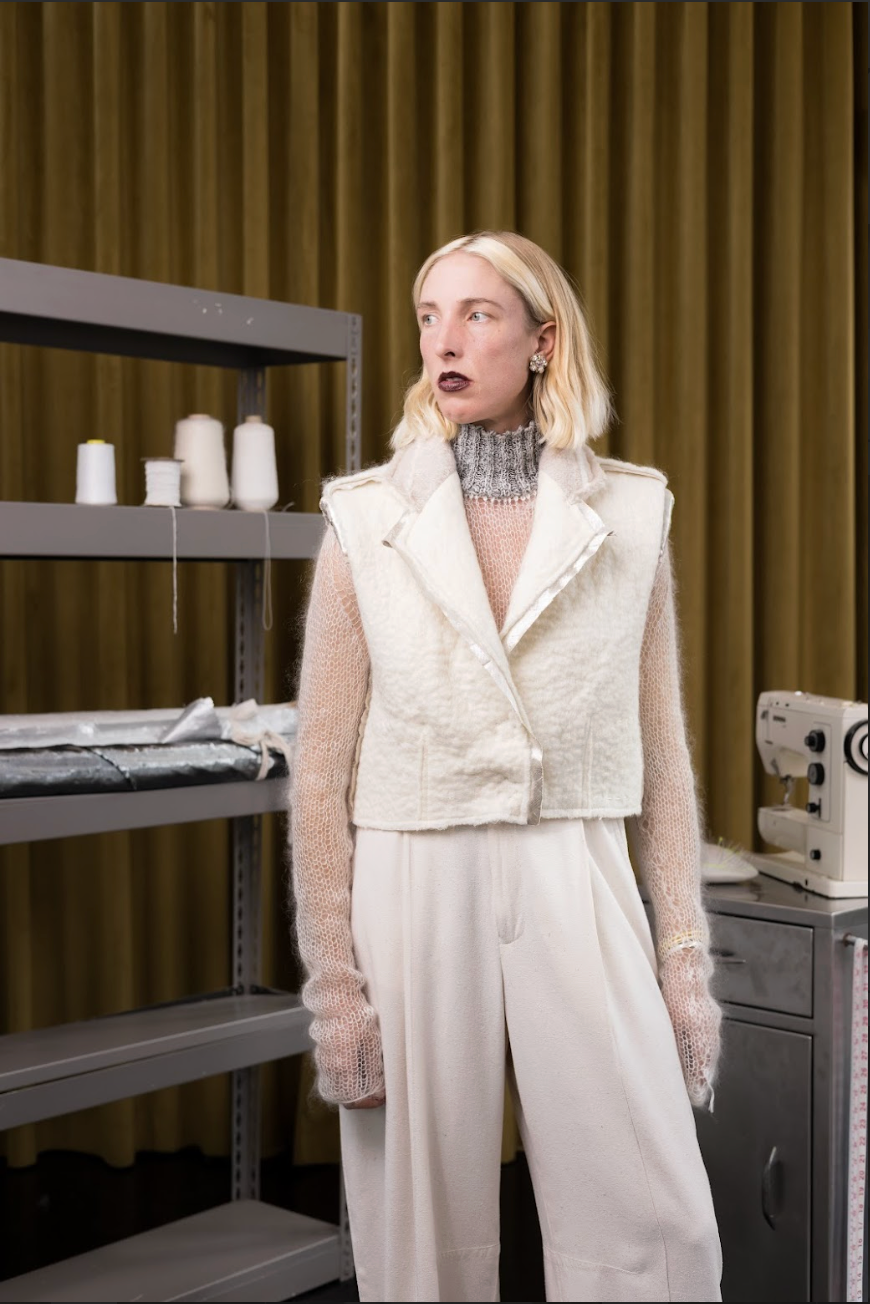 Latte Gilet in Boiled Wool