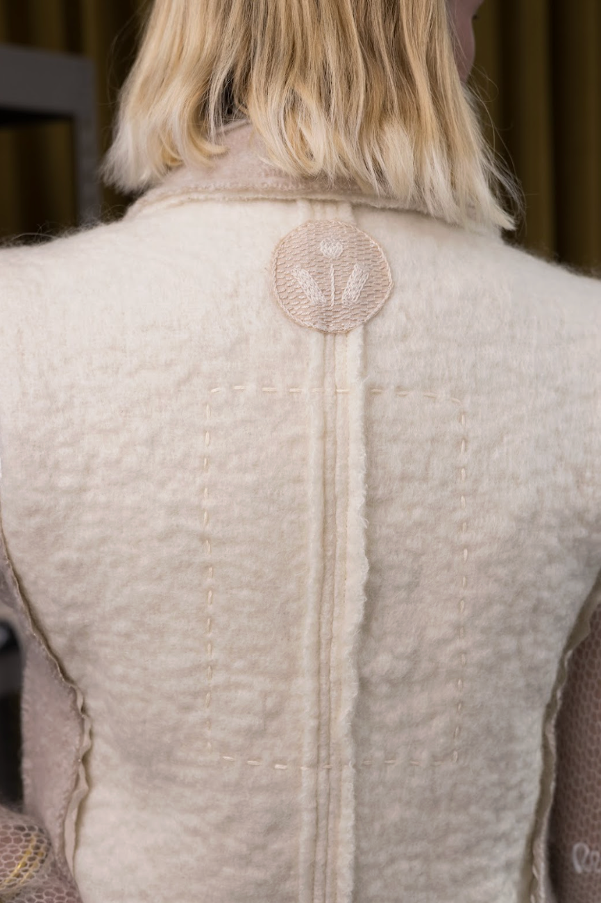 Latte Gilet in Boiled Wool