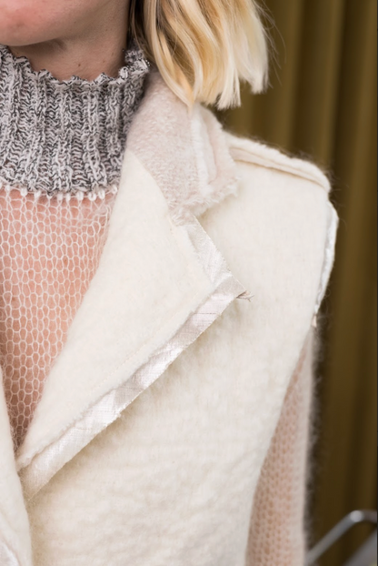 Latte Gilet in Boiled Wool