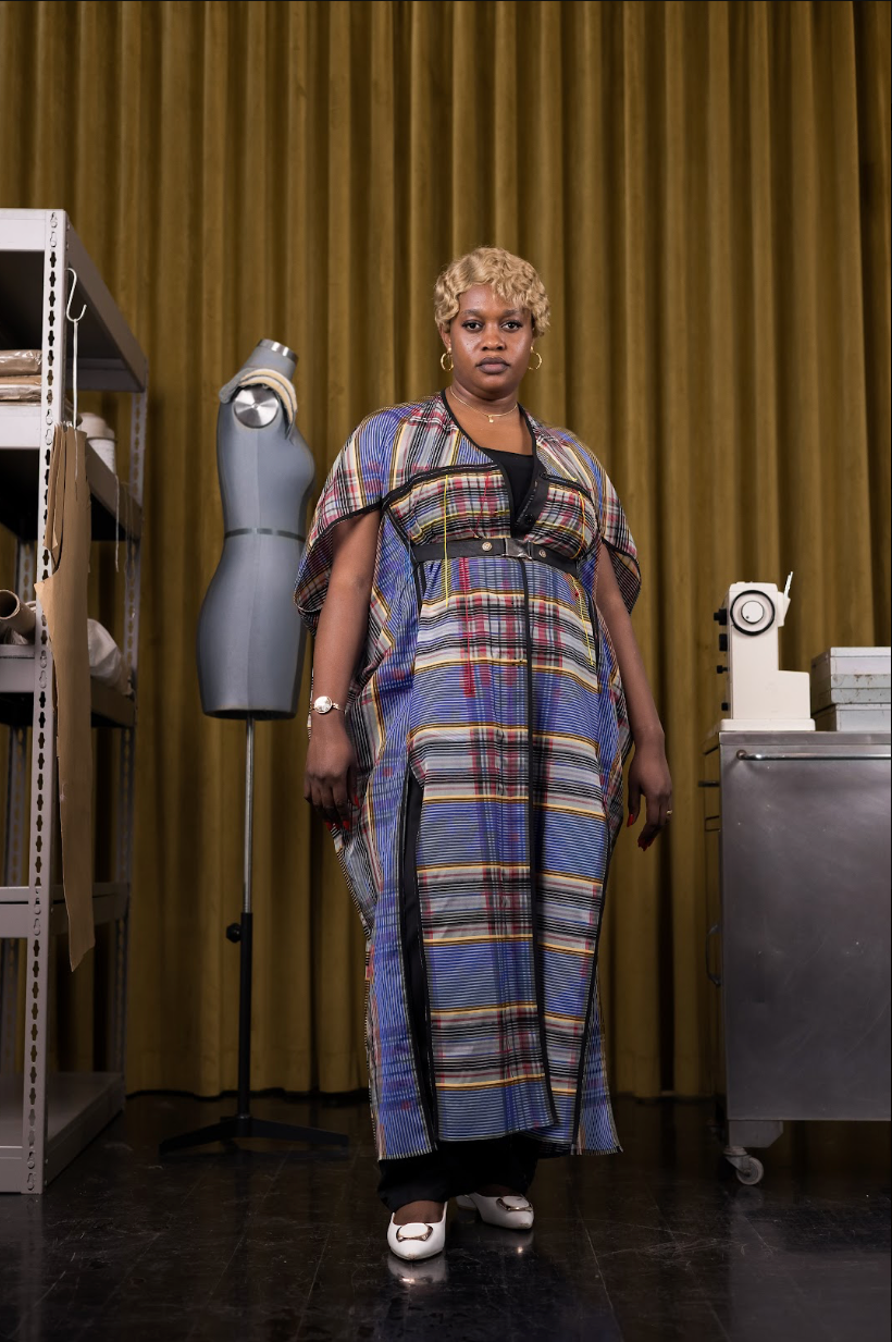Where Lines Meet Coccon Dress in Couture Silk