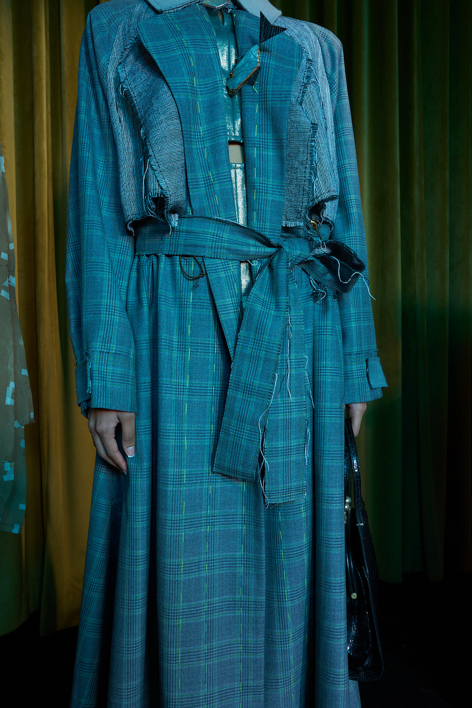 Cartography Flared Trench Coat in Wool Cashmere Blend