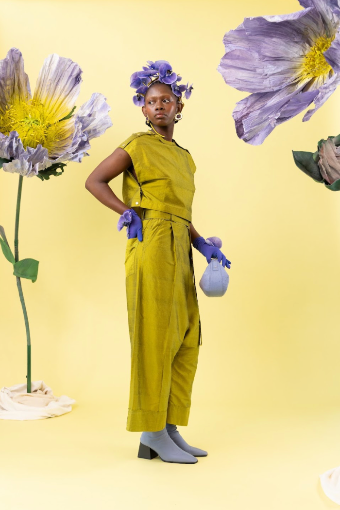 Acid Orchid Popper Top in 100% Silk