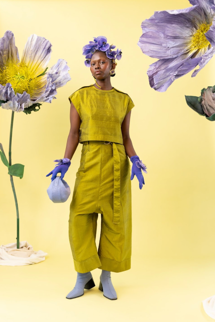 Acid Orchid Popper Top in 100% Silk