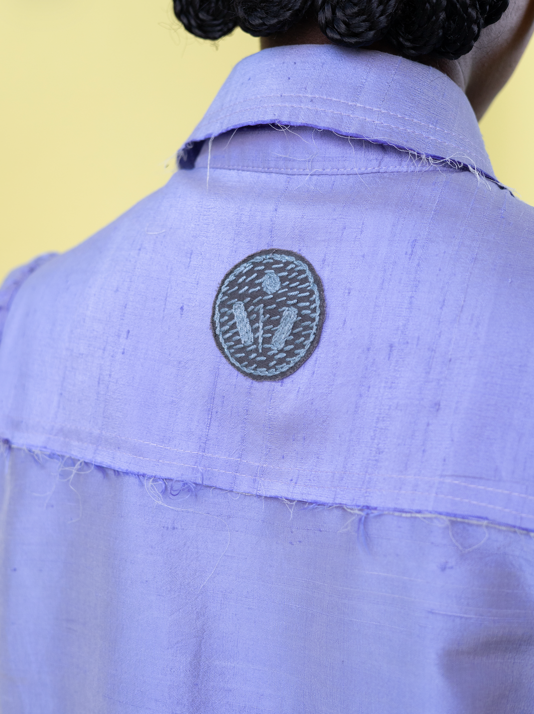 Wisteria Gathered Sleeve Shirt in 100% Silk
