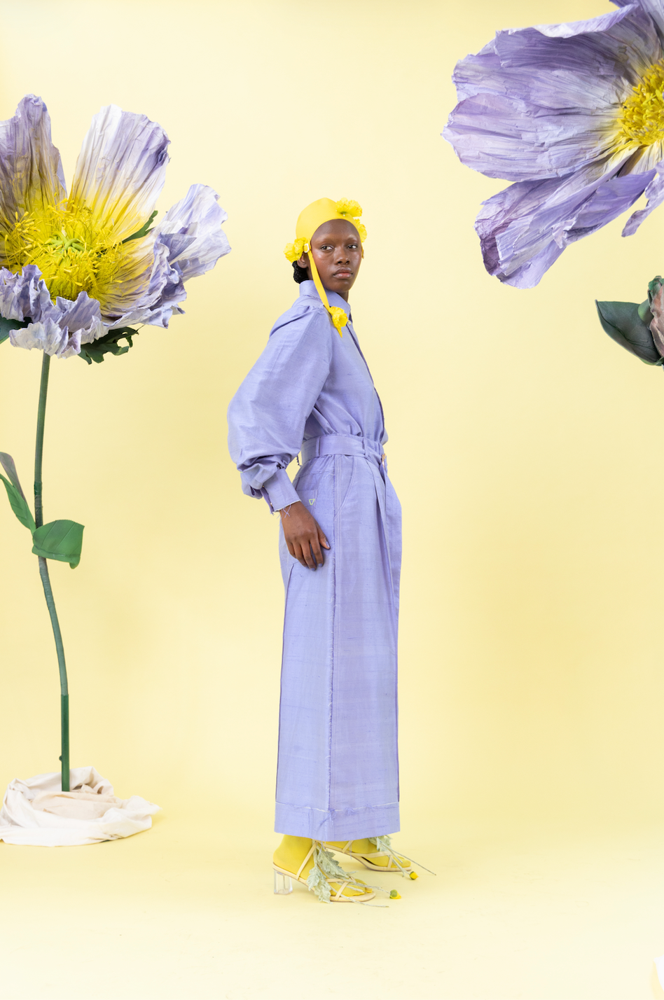 Iris Drop Crotch Pants in 100% Silk