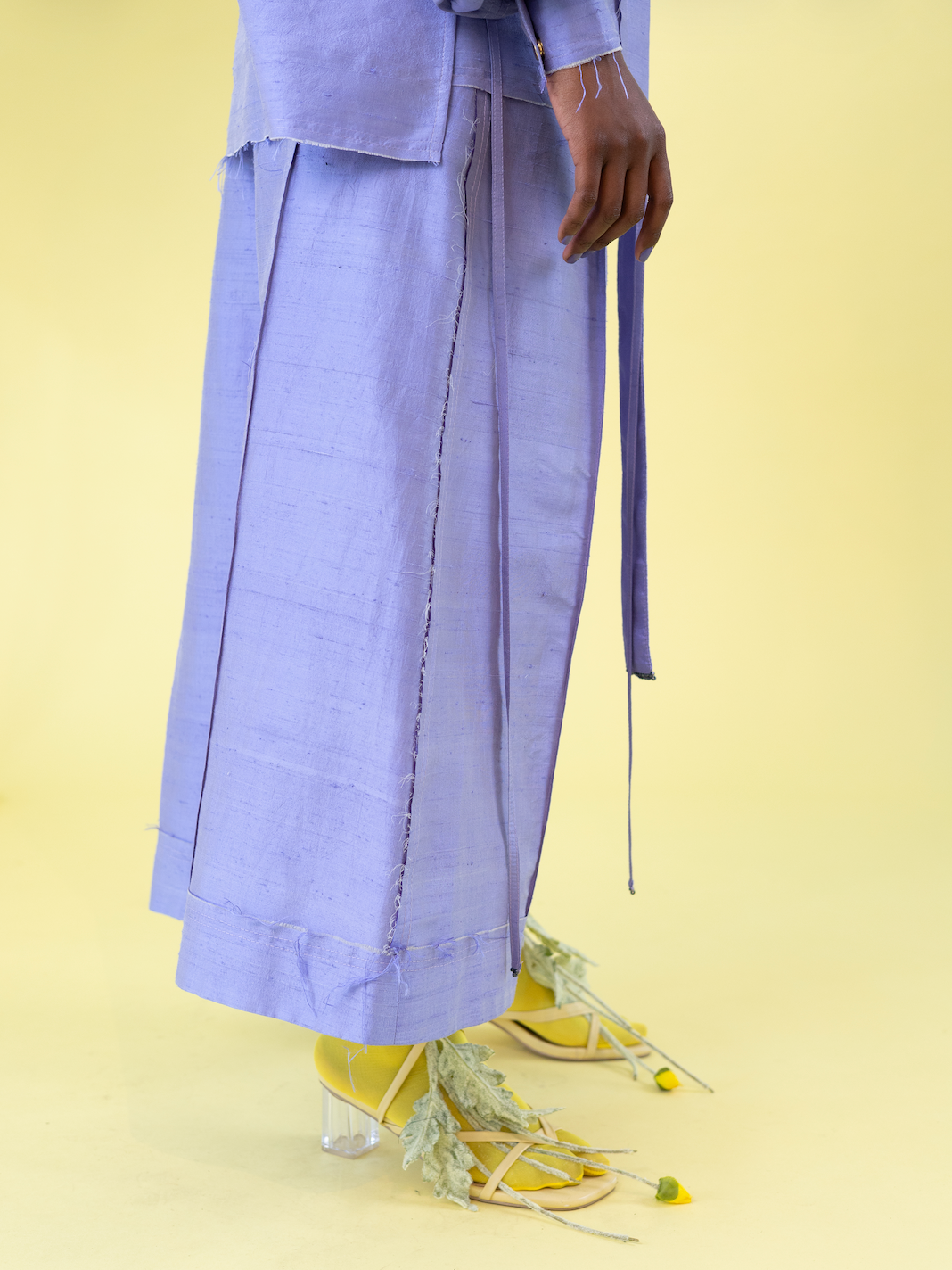 Iris Drop Crotch Pants in 100% Silk
