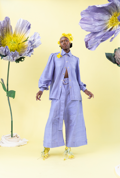 Iris Drop Crotch Pants in 100% Silk