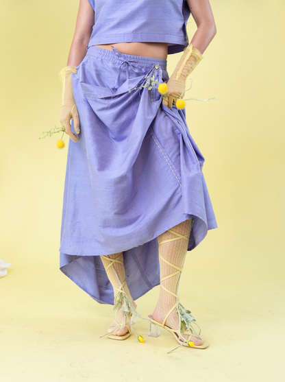 Thistle Market Bag Skirt in 100% Silk