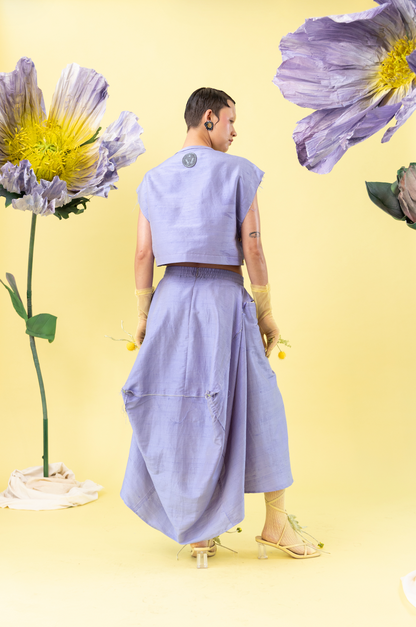 Thistle Market Bag Skirt in 100% Silk