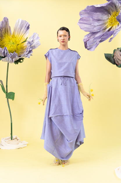Thistle Market Bag Skirt in 100% Silk