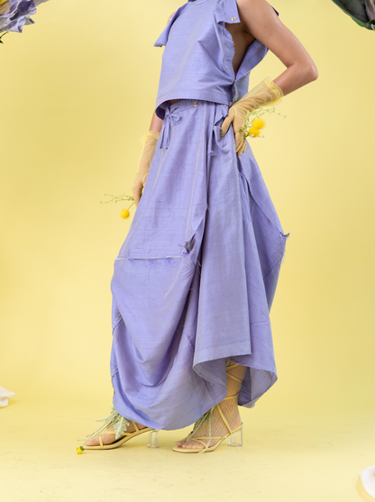 Thistle Market Bag Skirt in 100% Silk