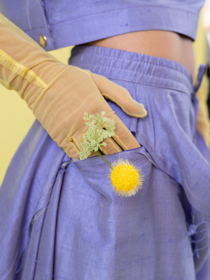 Thistle Market Bag Skirt in 100% Silk