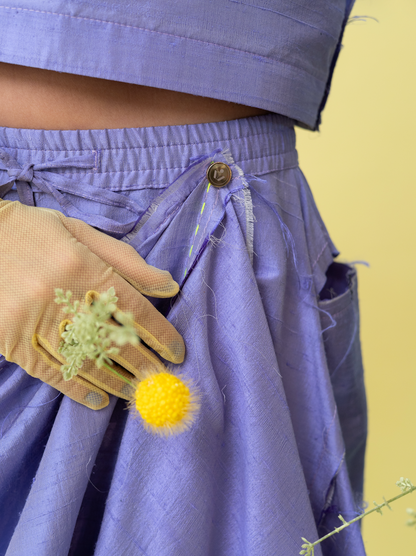 Thistle Market Bag Skirt in 100% Silk