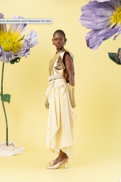 Honey Marigold Popper Top in 100% Bovine Leather