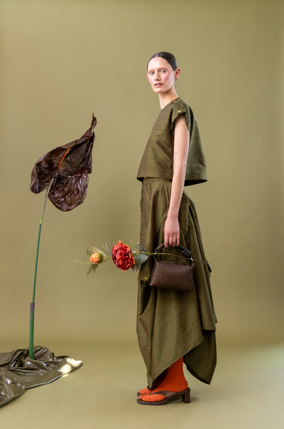 Sweetpea Popper Top in 100% Silk