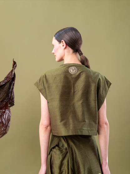 Sweetpea Popper Top in 100% Silk