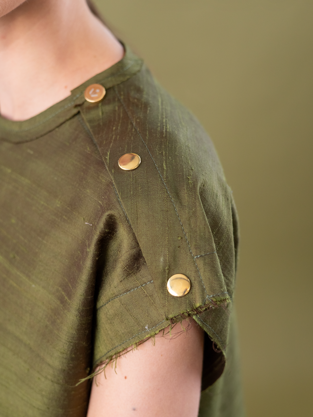 Sweetpea Popper Top in 100% Silk