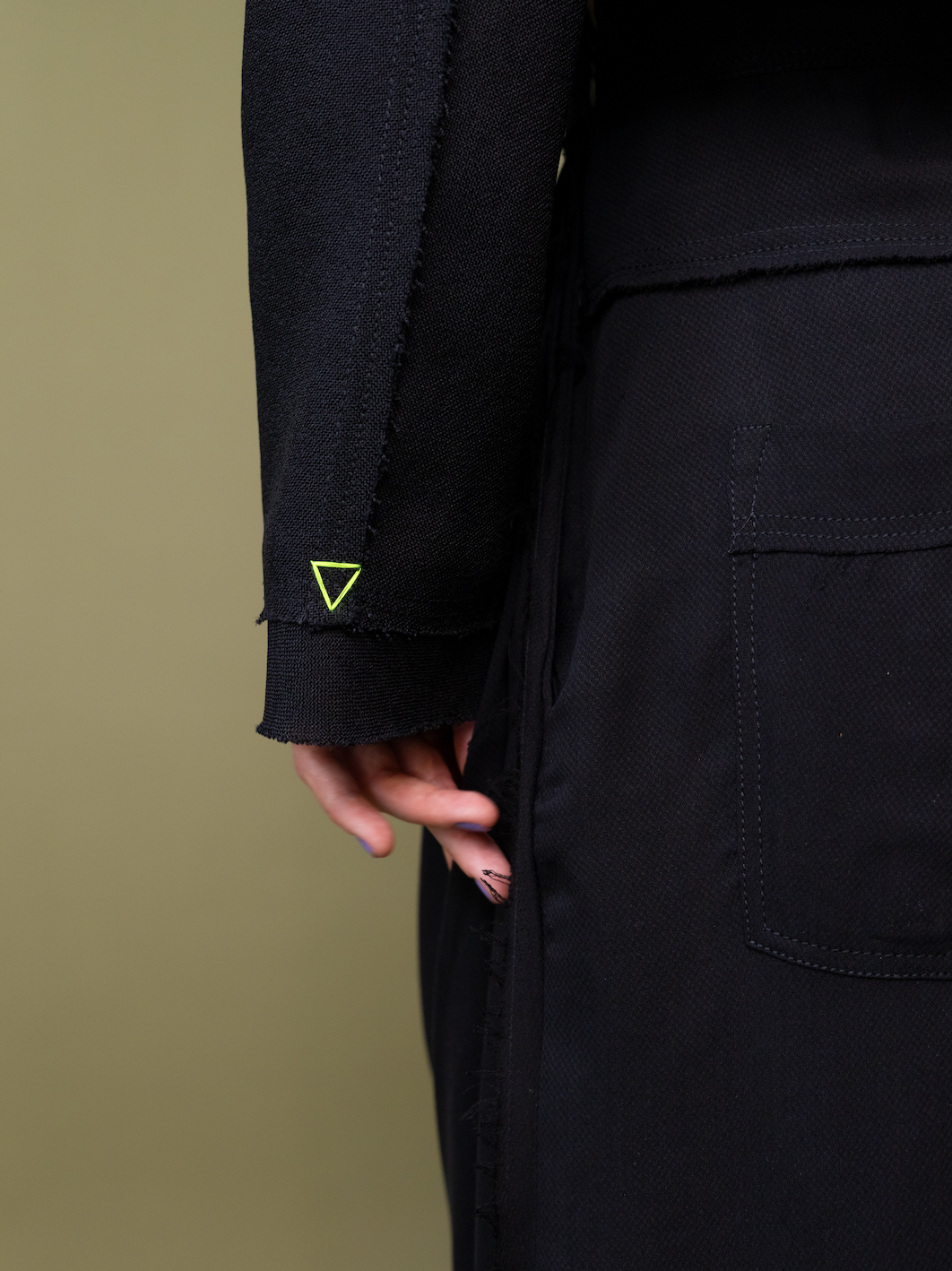 Japanese Grass Double-Breasted Cropped Jacket in Linen Raffia